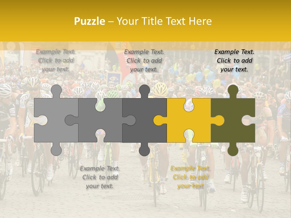 Green Road Route PowerPoint Template