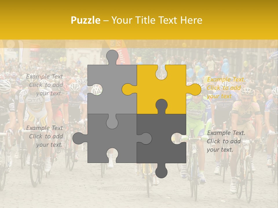 Green Road Route PowerPoint Template