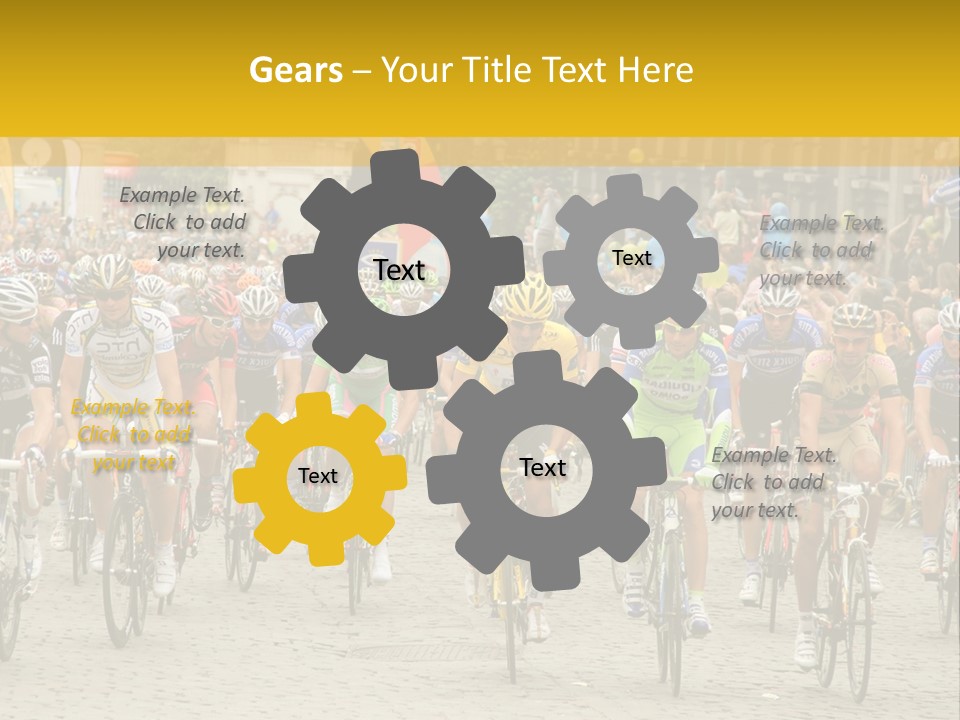 Green Road Route PowerPoint Template