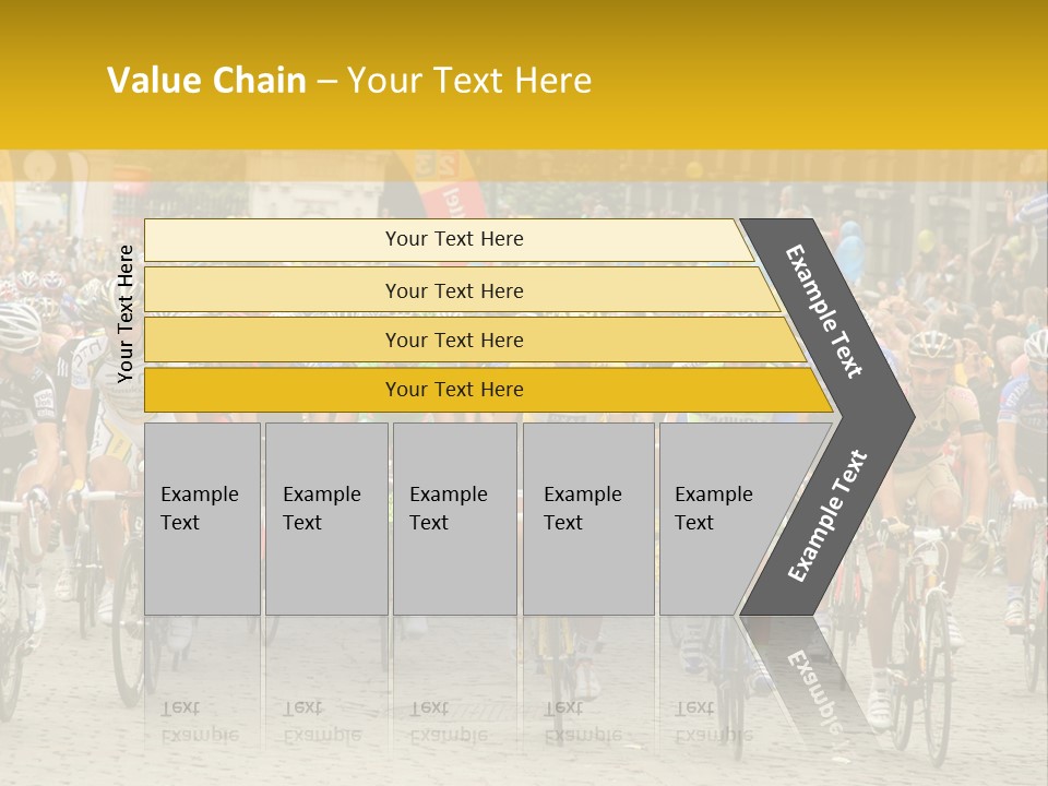Green Road Route PowerPoint Template