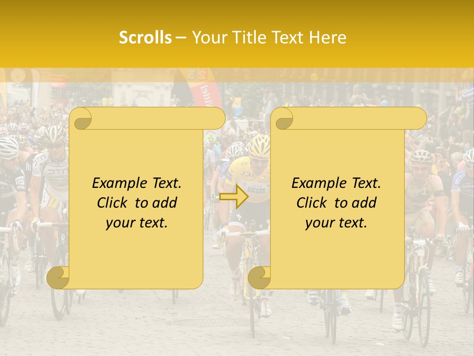 Green Road Route PowerPoint Template
