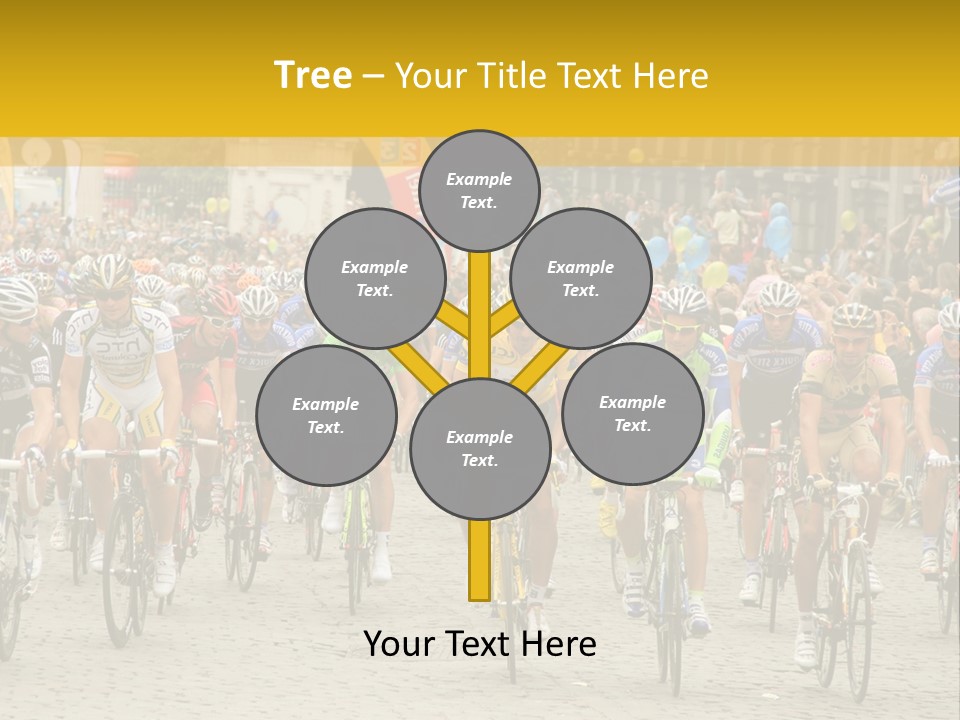 Green Road Route PowerPoint Template