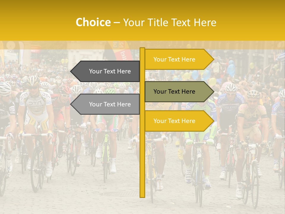 Green Road Route PowerPoint Template