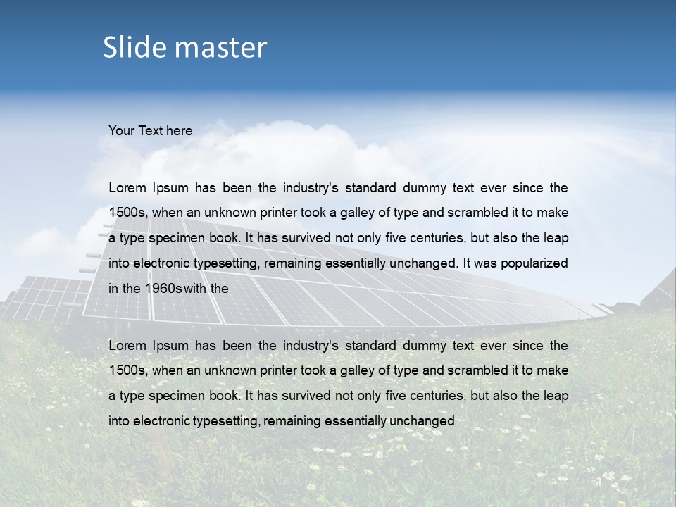 Sky Outdoor Costs PowerPoint Template