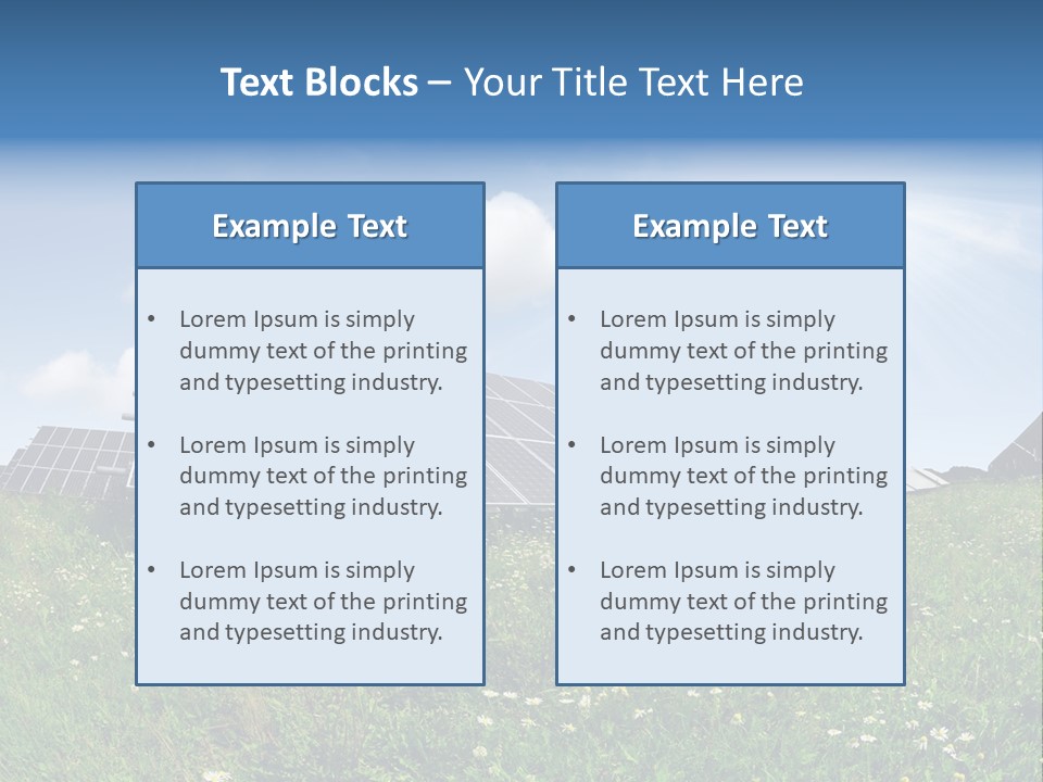 Sky Outdoor Costs PowerPoint Template