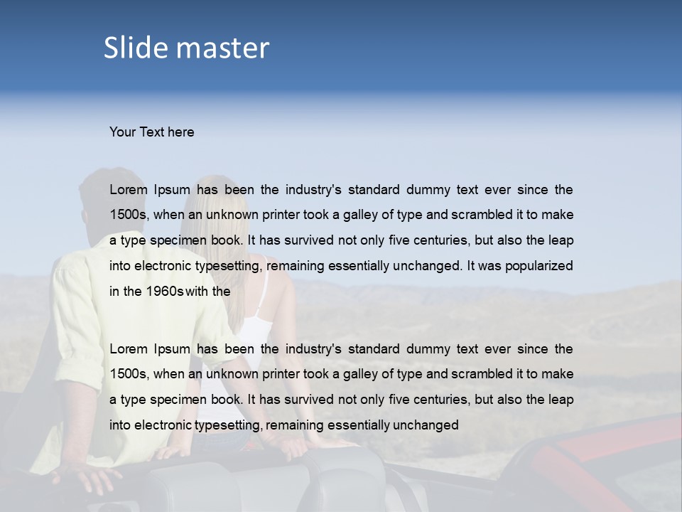 Horizontal Vehicle Togetherness PowerPoint Template