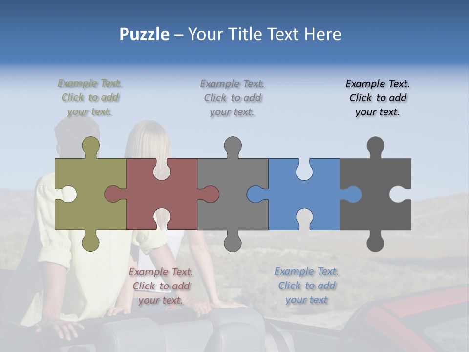 Horizontal Vehicle Togetherness PowerPoint Template