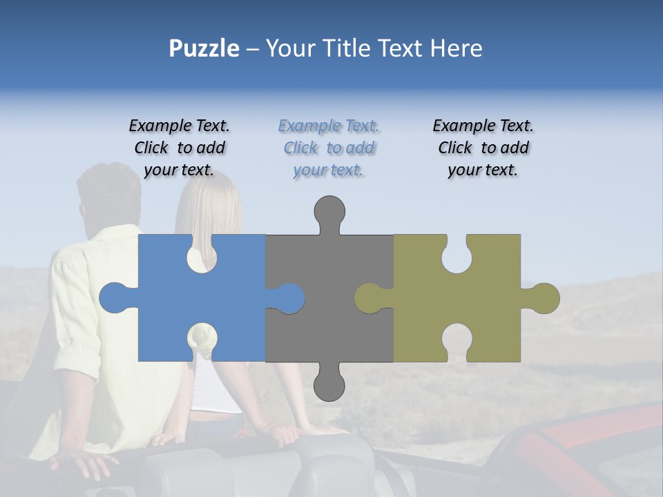 Horizontal Vehicle Togetherness PowerPoint Template