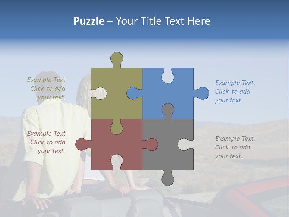 Horizontal Vehicle Togetherness PowerPoint Template