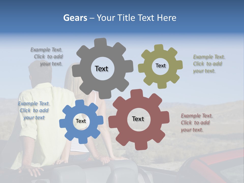 Horizontal Vehicle Togetherness PowerPoint Template
