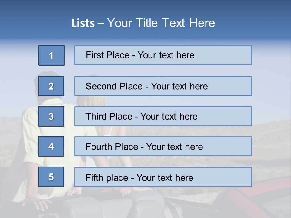 Horizontal Vehicle Togetherness PowerPoint Template