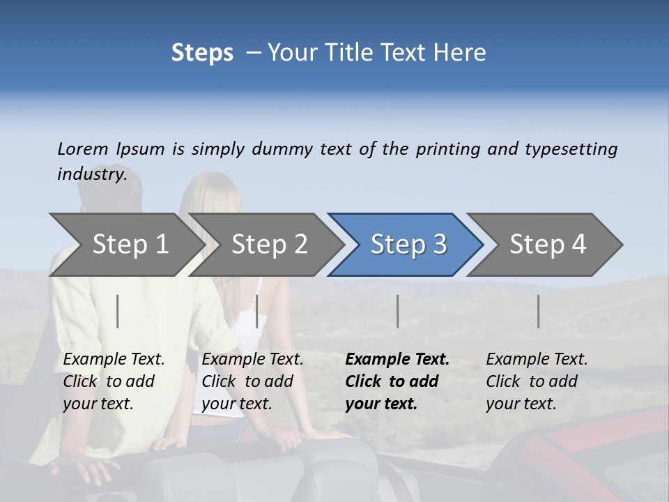 Horizontal Vehicle Togetherness PowerPoint Template