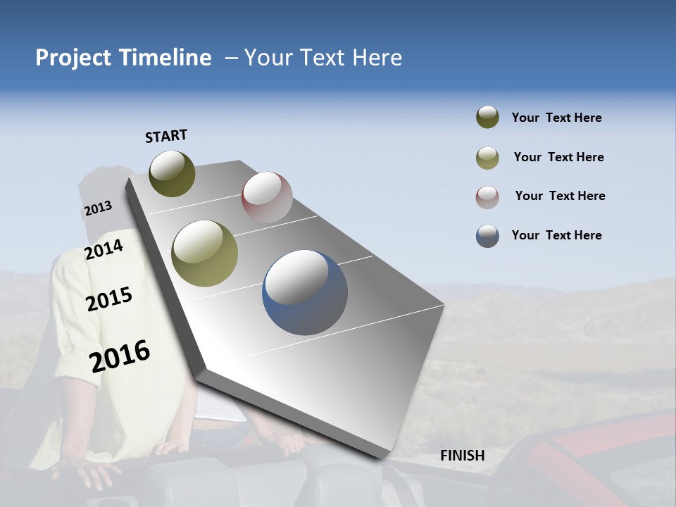 Horizontal Vehicle Togetherness PowerPoint Template