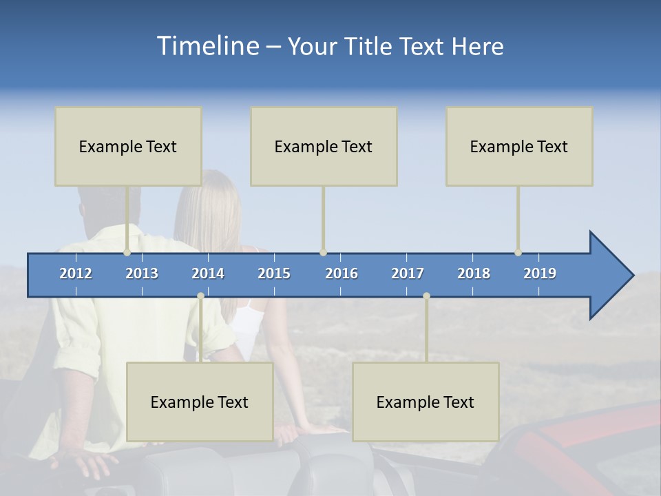 Horizontal Vehicle Togetherness PowerPoint Template