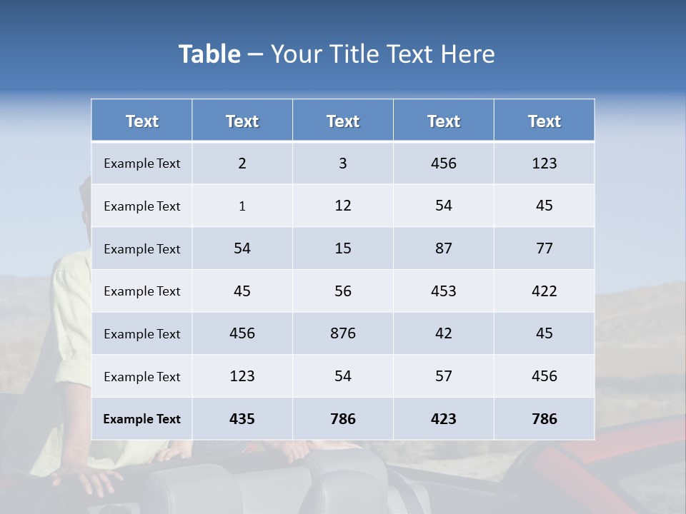 Horizontal Vehicle Togetherness PowerPoint Template