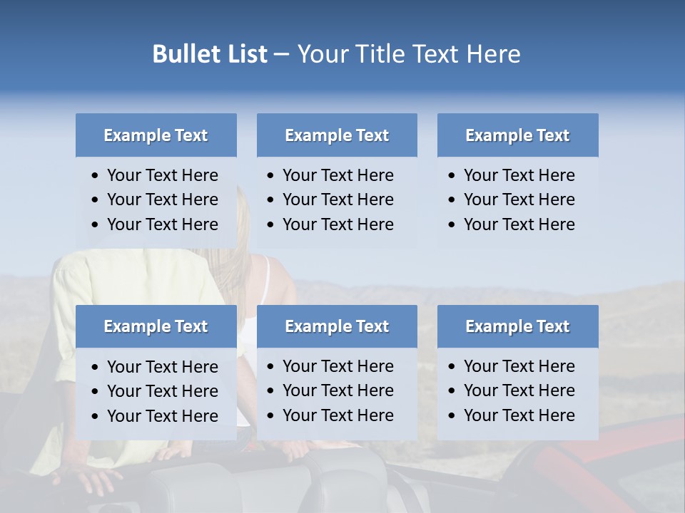 Horizontal Vehicle Togetherness PowerPoint Template