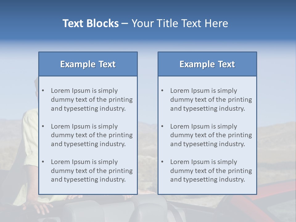 Horizontal Vehicle Togetherness PowerPoint Template