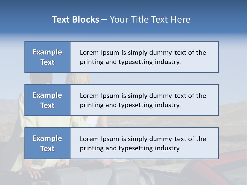 Horizontal Vehicle Togetherness PowerPoint Template
