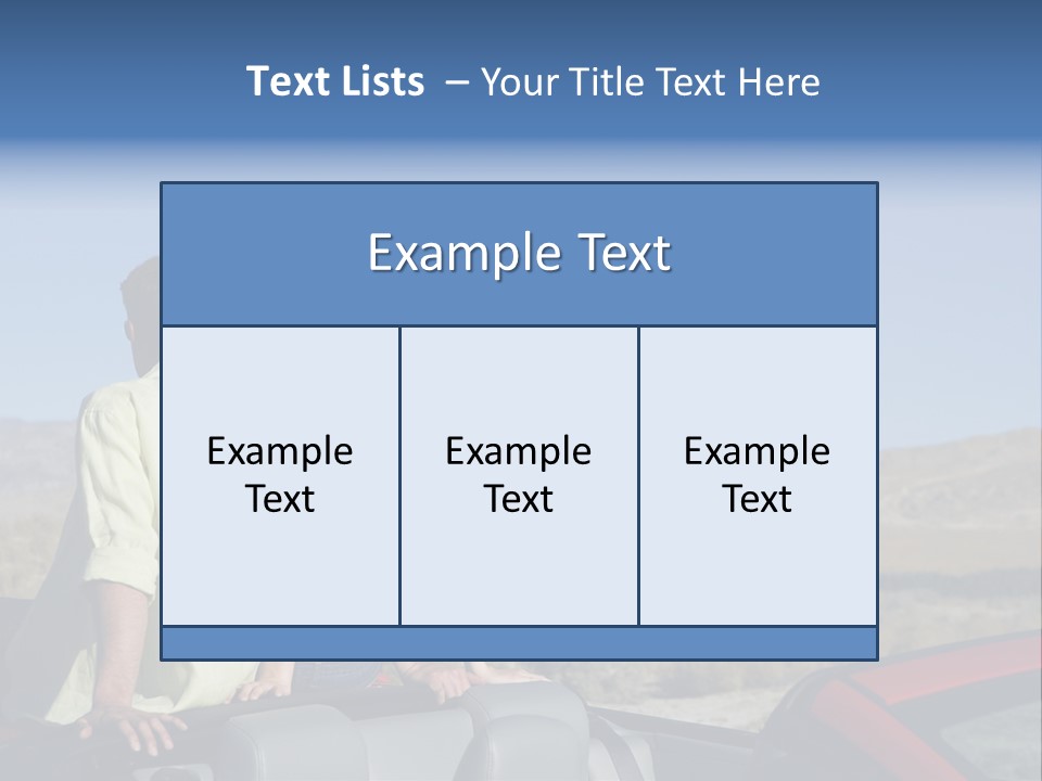 Horizontal Vehicle Togetherness PowerPoint Template