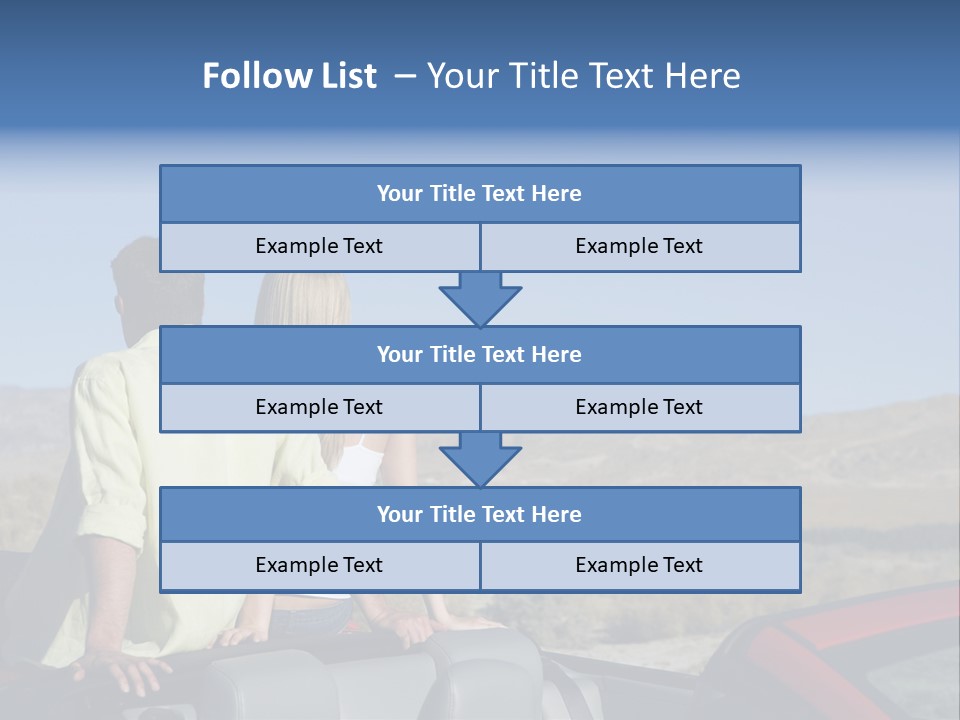 Horizontal Vehicle Togetherness PowerPoint Template