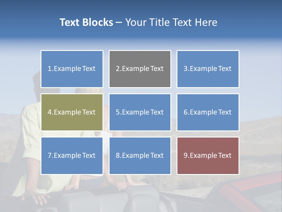 Horizontal Vehicle Togetherness PowerPoint Template