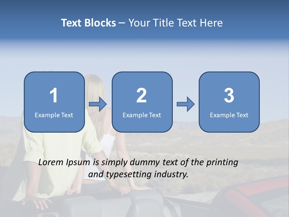 Horizontal Vehicle Togetherness PowerPoint Template