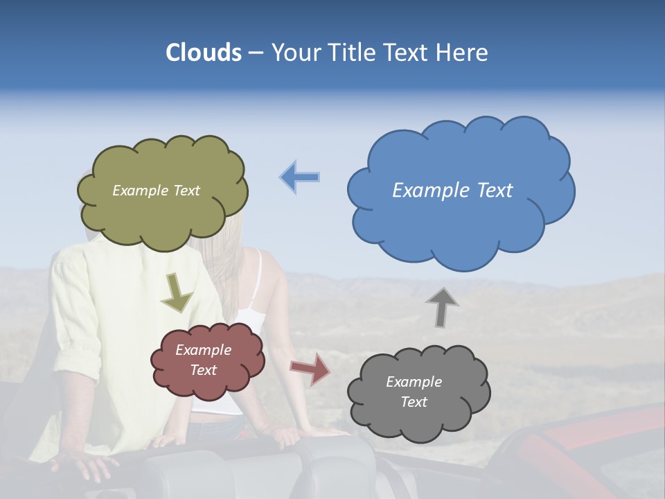 Horizontal Vehicle Togetherness PowerPoint Template