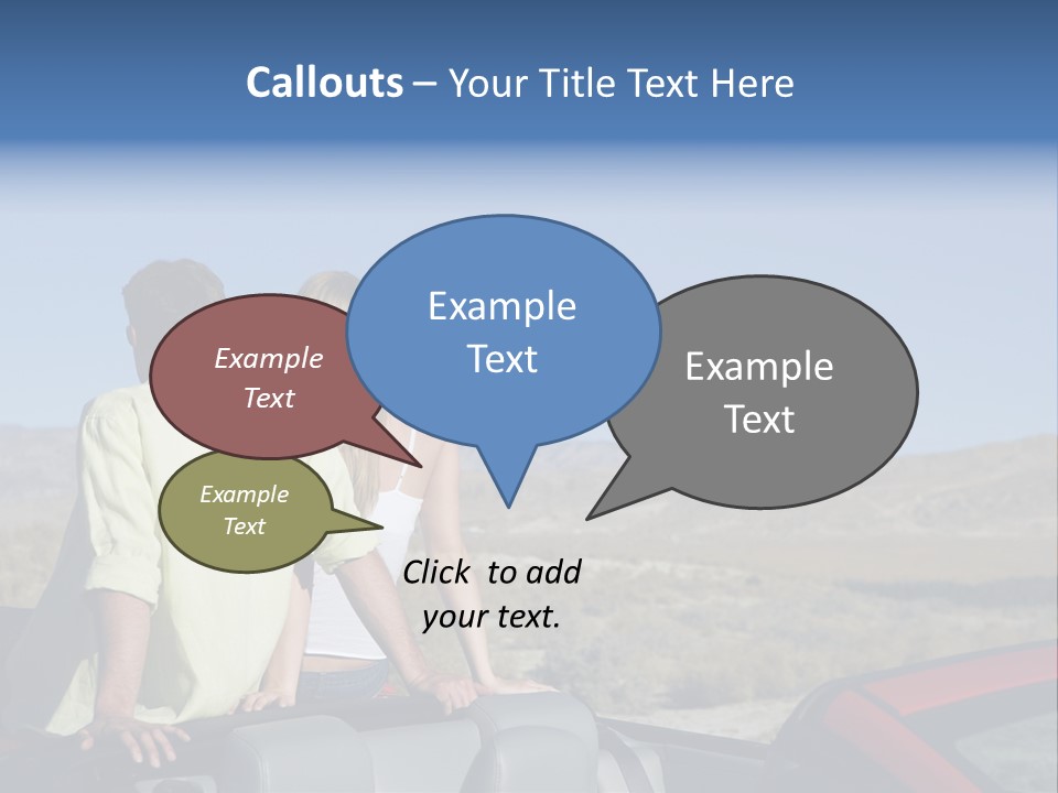 Horizontal Vehicle Togetherness PowerPoint Template
