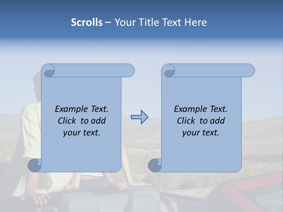 Horizontal Vehicle Togetherness PowerPoint Template