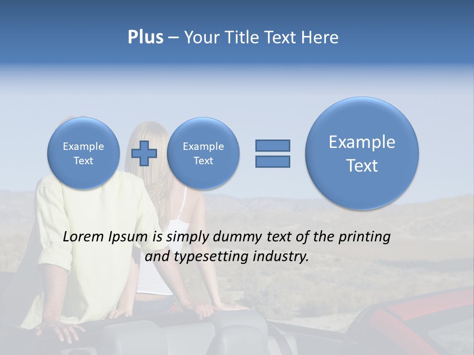 Horizontal Vehicle Togetherness PowerPoint Template