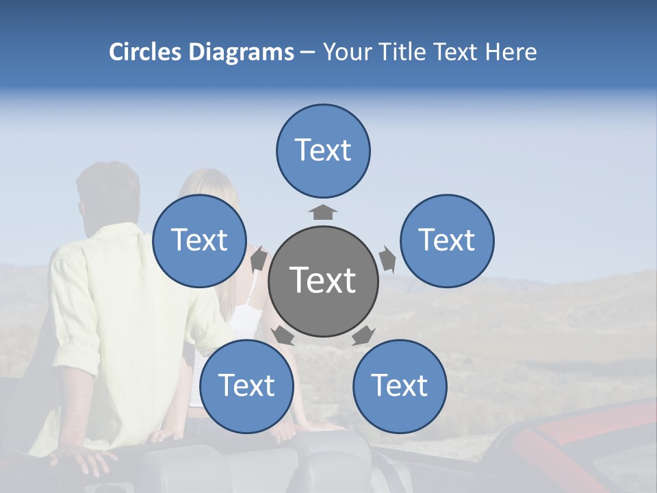 Horizontal Vehicle Togetherness PowerPoint Template