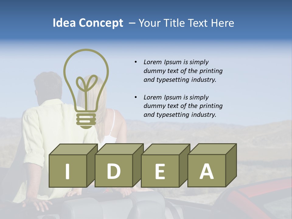 Horizontal Vehicle Togetherness PowerPoint Template