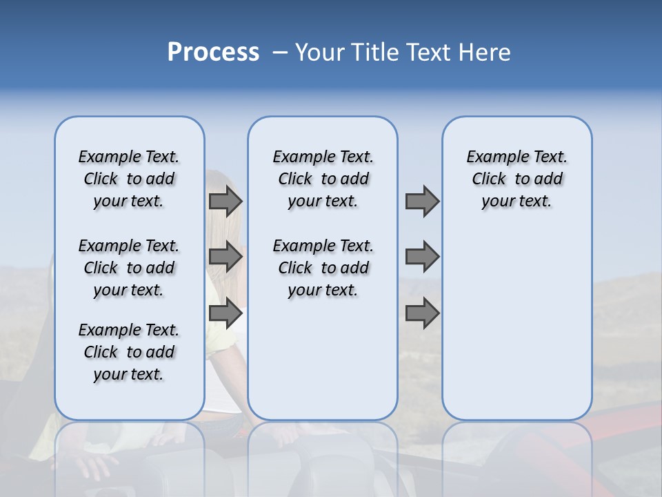 Horizontal Vehicle Togetherness PowerPoint Template