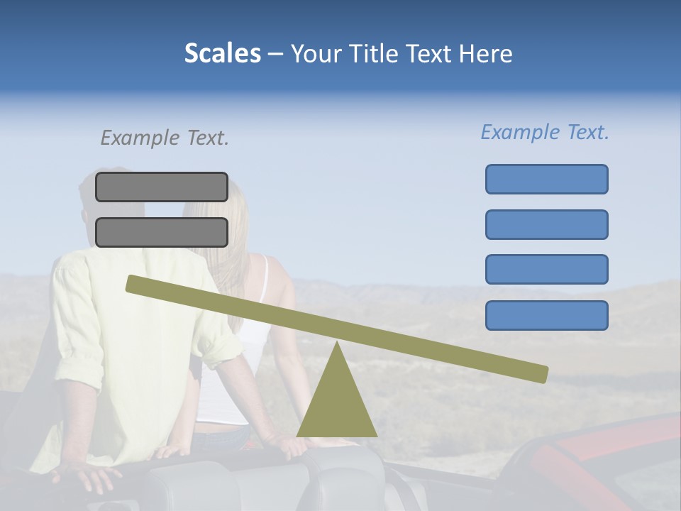 Horizontal Vehicle Togetherness PowerPoint Template