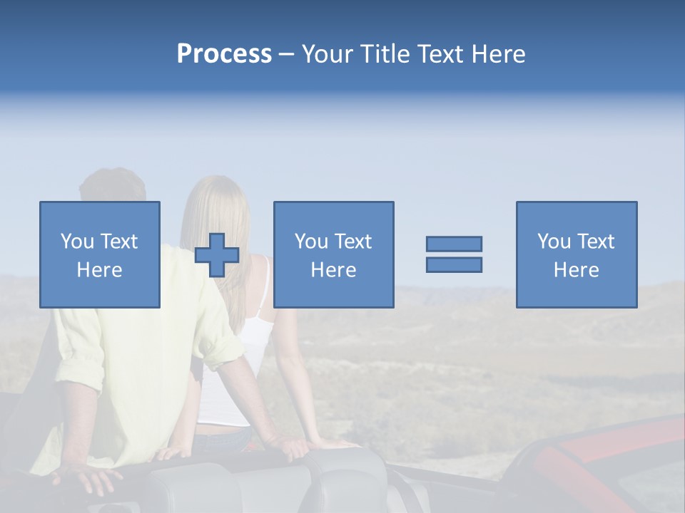 Horizontal Vehicle Togetherness PowerPoint Template