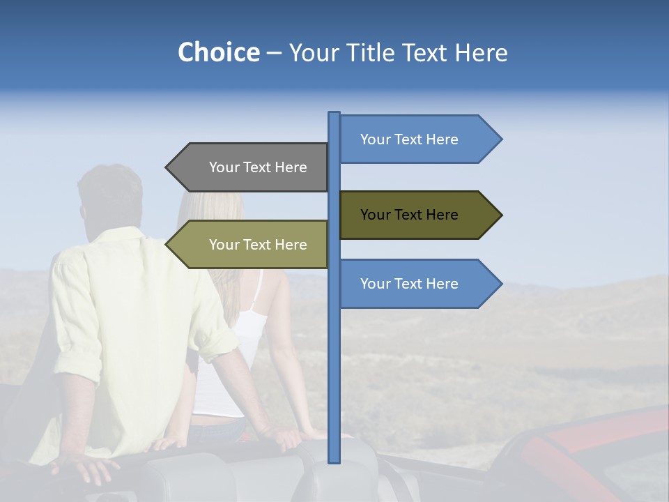 Horizontal Vehicle Togetherness PowerPoint Template