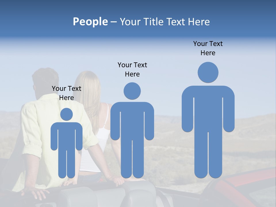 Horizontal Vehicle Togetherness PowerPoint Template