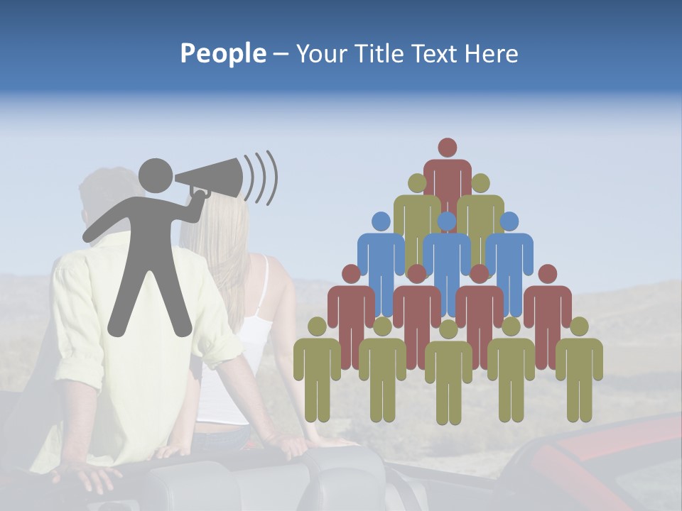 Horizontal Vehicle Togetherness PowerPoint Template