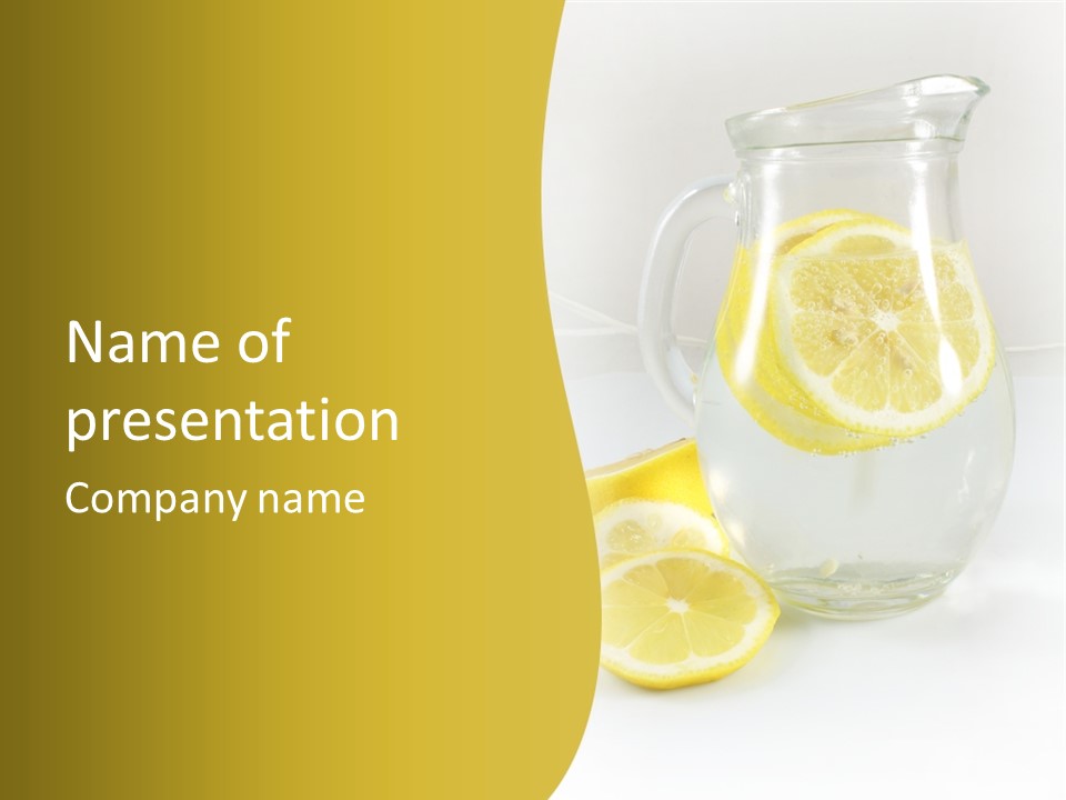 Dishware Purity Potable PowerPoint Template