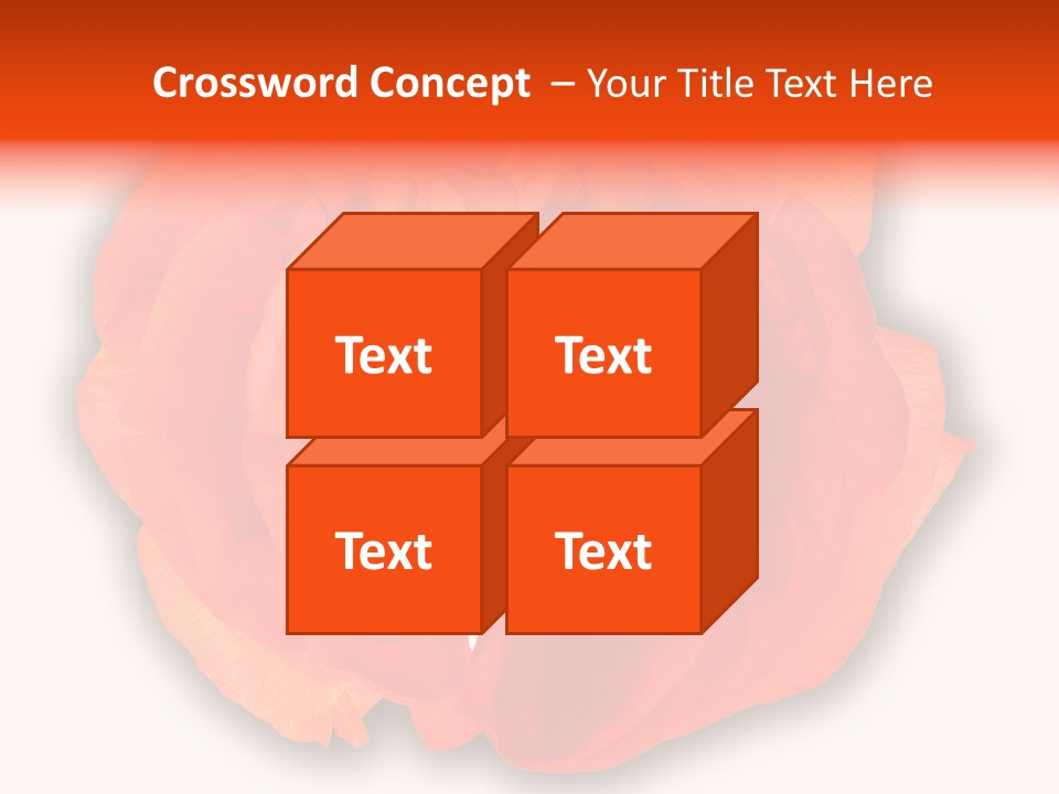 A Large Orange Flower With A White Background PowerPoint Template