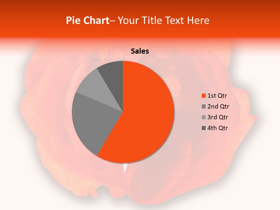 A Large Orange Flower With A White Background PowerPoint Template