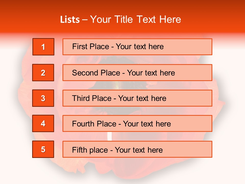 A Large Orange Flower With A White Background PowerPoint Template