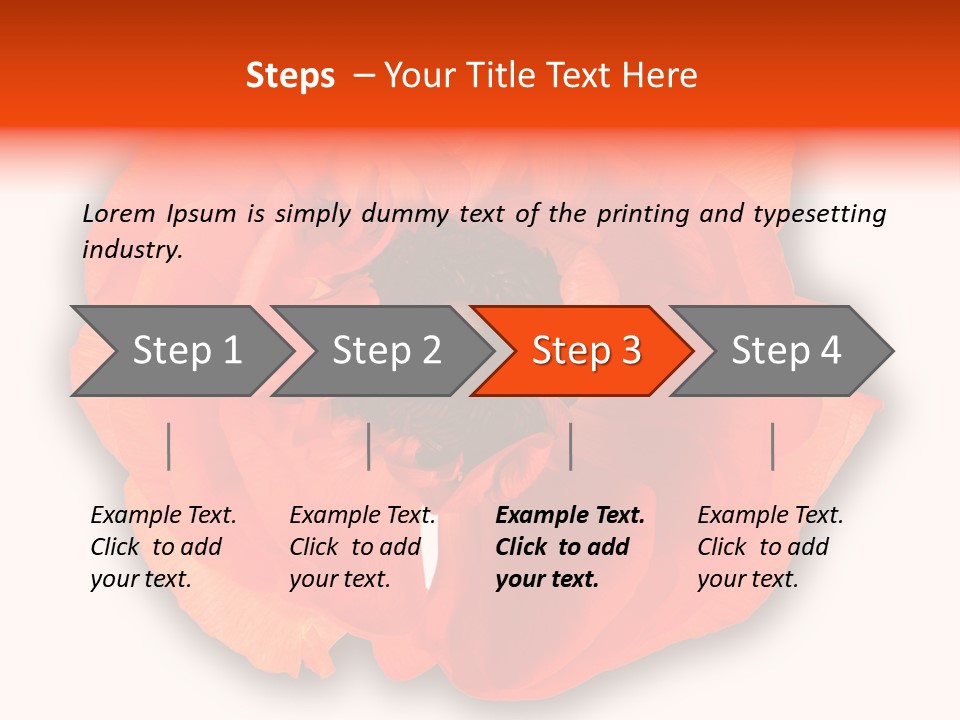 A Large Orange Flower With A White Background PowerPoint Template