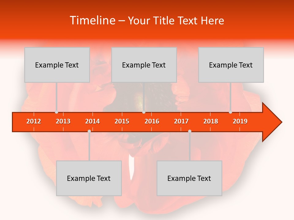 A Large Orange Flower With A White Background PowerPoint Template