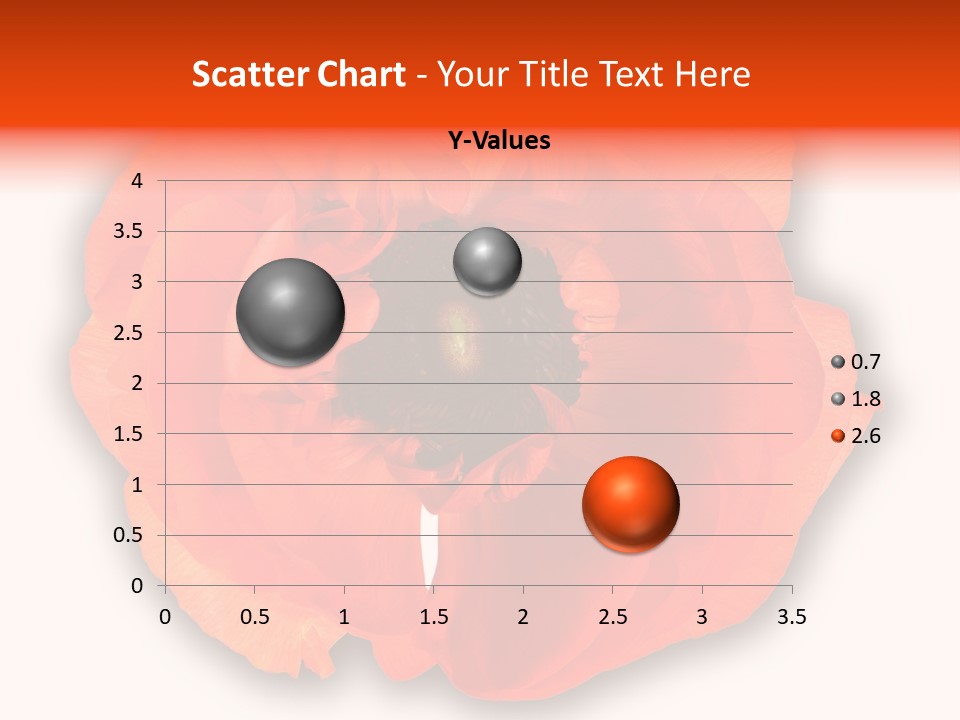 A Large Orange Flower With A White Background PowerPoint Template