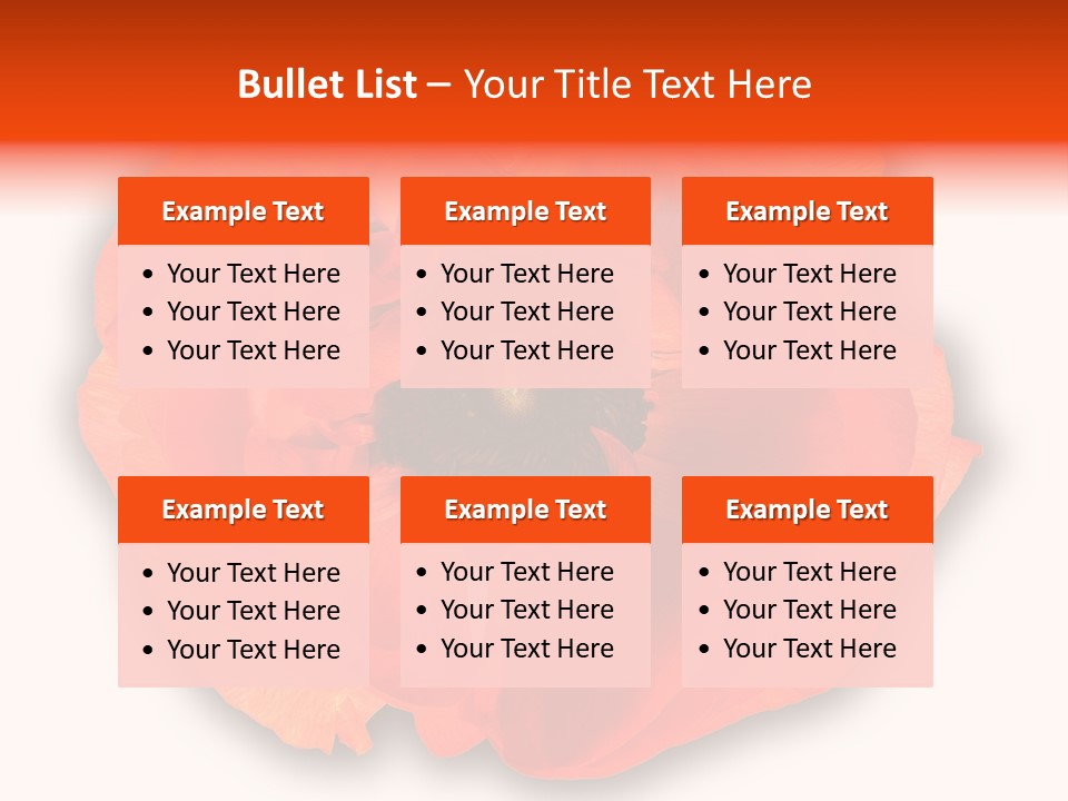 A Large Orange Flower With A White Background PowerPoint Template