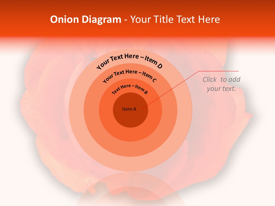 A Large Orange Flower With A White Background PowerPoint Template