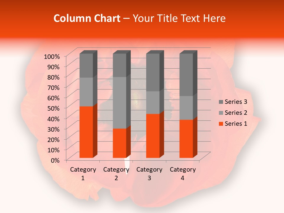 A Large Orange Flower With A White Background PowerPoint Template