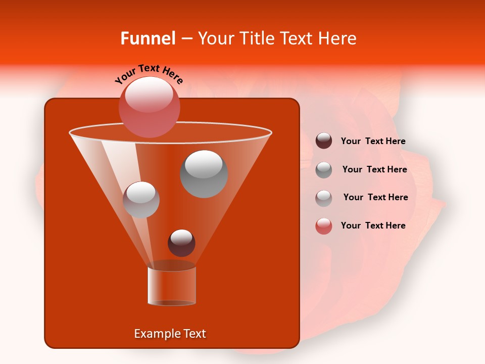 A Large Orange Flower With A White Background PowerPoint Template