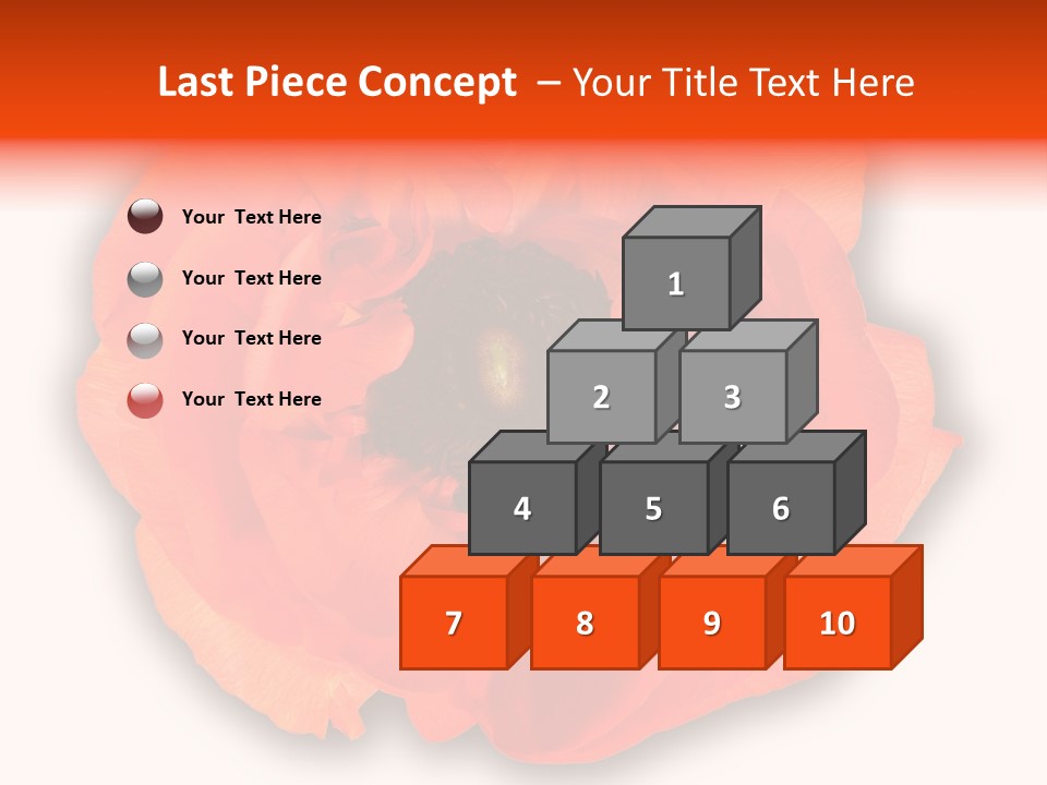 A Large Orange Flower With A White Background PowerPoint Template